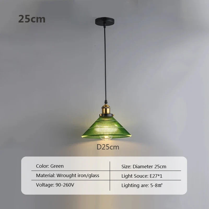 suspension en verre à rayures pour éclairage intérieur décoratif