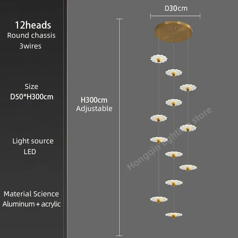 lustre moderne à led pour espaces intérieurs élégants et contemporains