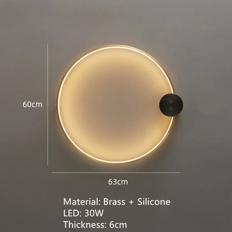 applique murale led en laiton style art déco pour intérieur moderne