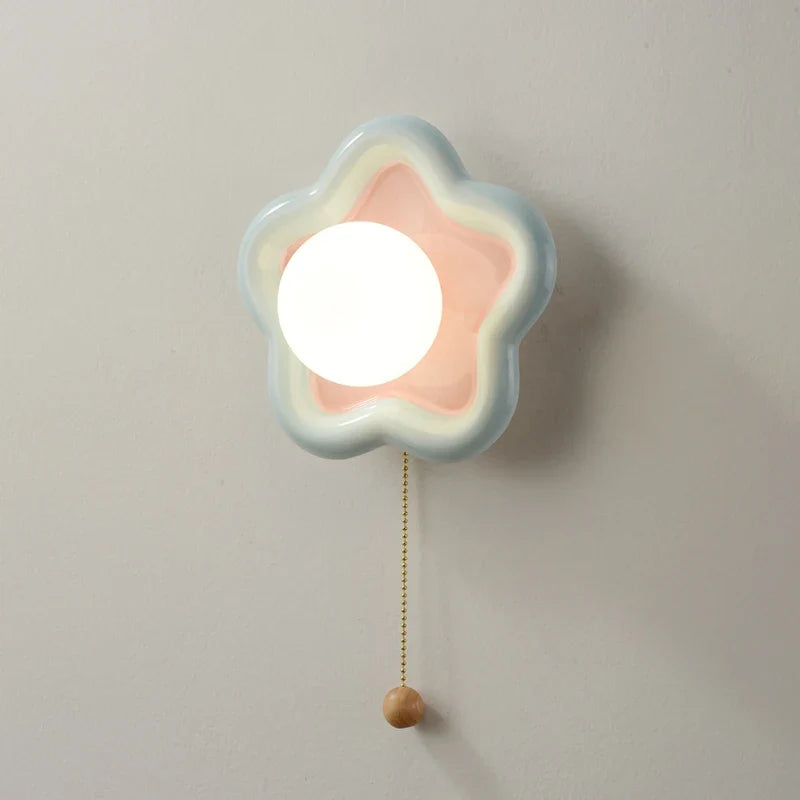 applique murale en céramique fleurs pour chambre enfant