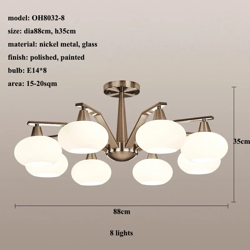 Lustre led métal nickel moderne