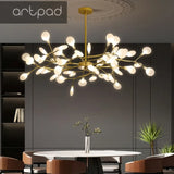 plafonnier en verre branches de luciole design moderne et élégant