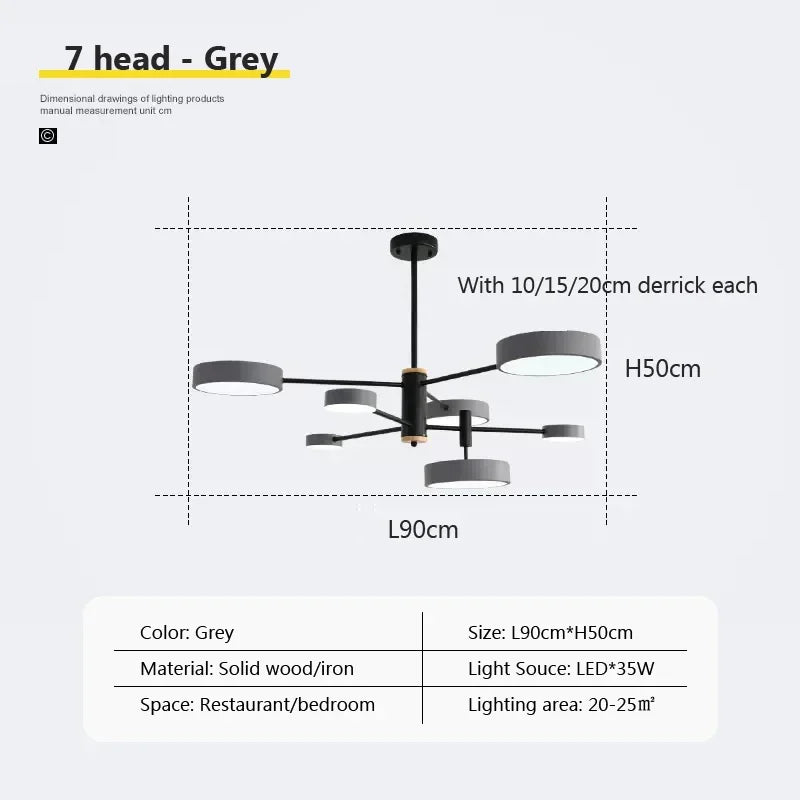 lustre à led nordique pour décoration intérieure moderne