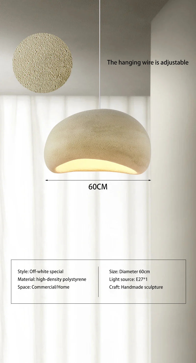 Suspension en polystyrène colorée aux formes arrondies design