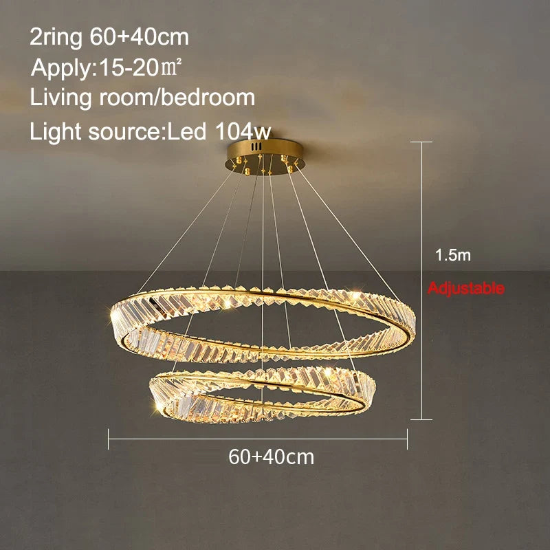 Plafonnier de luxe nordique salon créatif salle à manger lustre de plafond en cristal chambre décoration de la maison suspension LED lumières