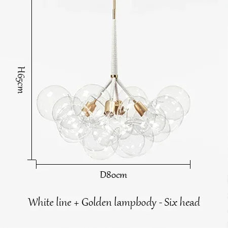 lustre moderne en verre lumineux pour décoration intérieure