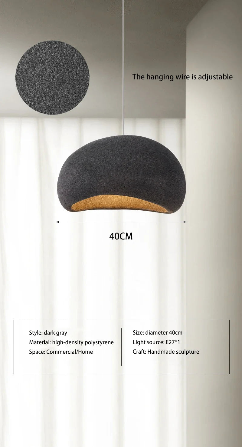 Suspension en polystyrène colorée aux formes arrondies design