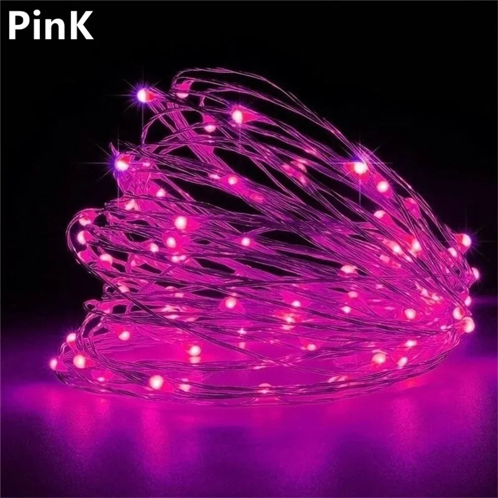 guirlande lumineuse led étanche en cuivre pour décorations festives