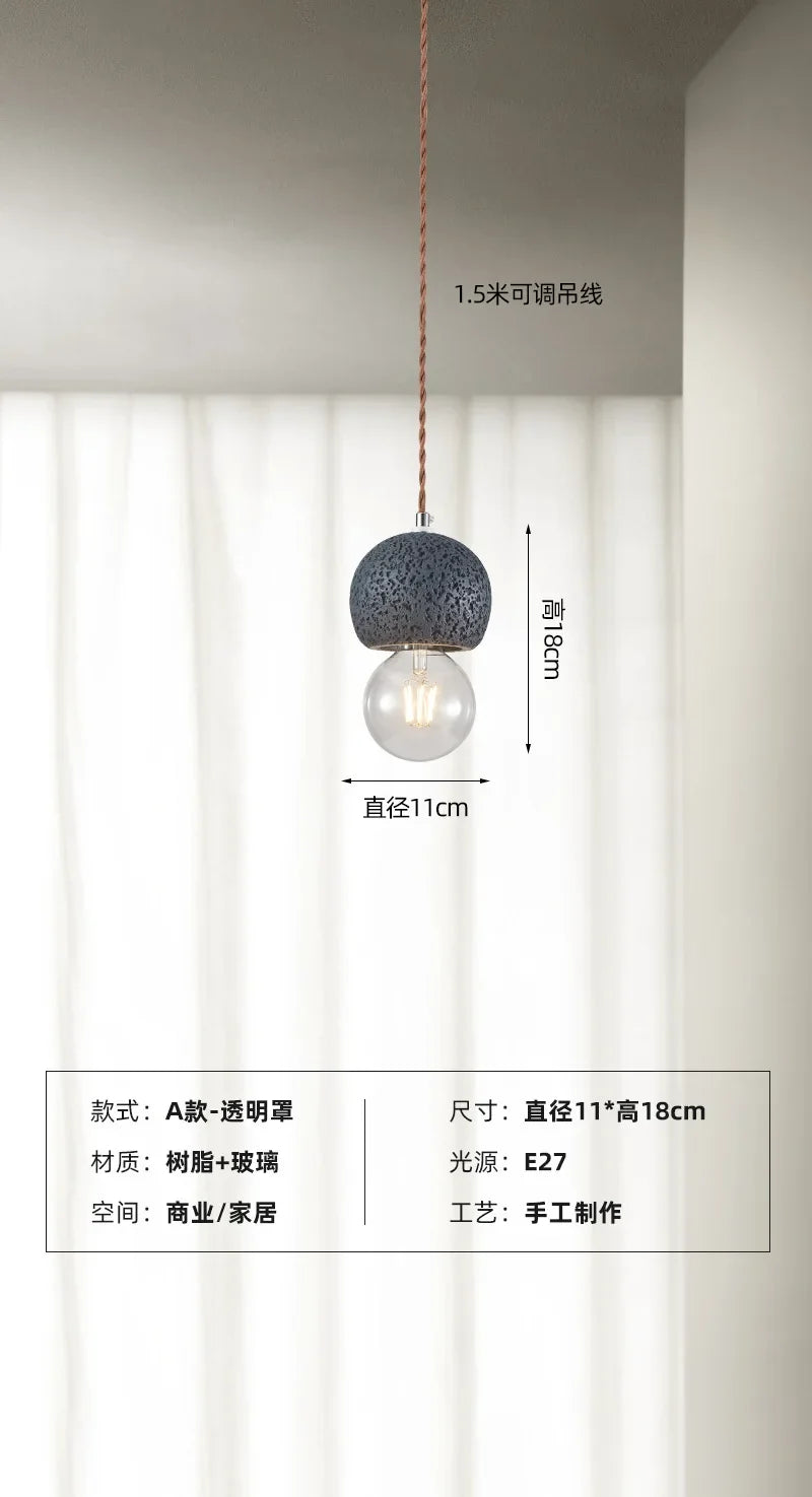 suspension wabi-sabi design nordique luminaire créatif pour intérieur
