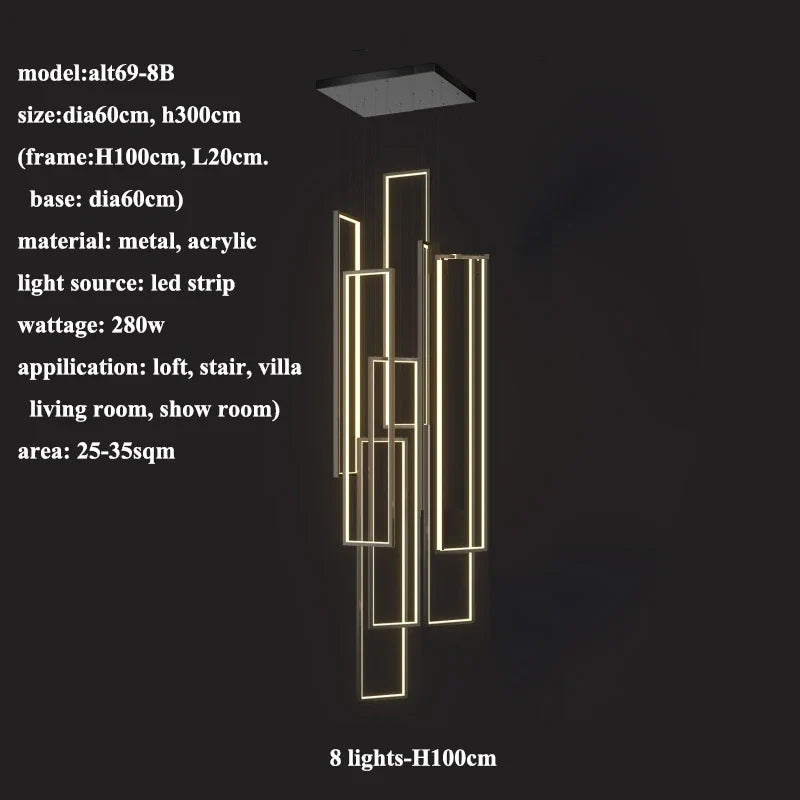 plafonnier nordique moderne pour loft et espaces créatifs