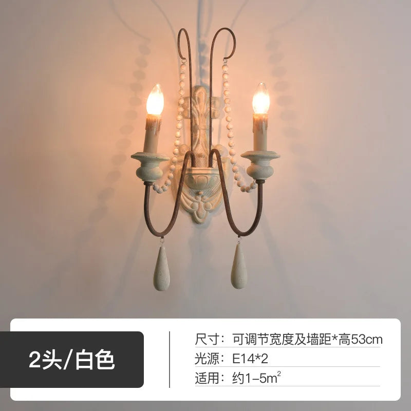 American French wall lamp, rural retro living room, dining room, bedroom, corridor, staircase decorative lighting fixtures