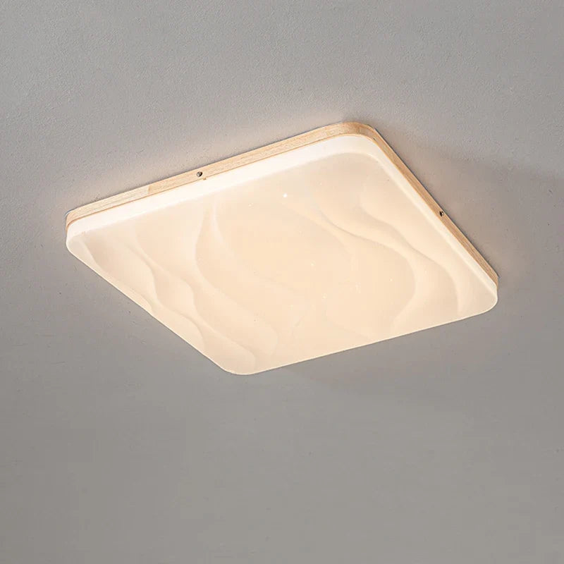 plafonniers led minimaliste en bois massif pour entrée