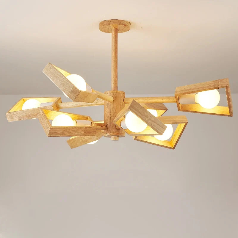 lustre suspendu en bois d'éclairage d'arbre nordique pour décoration