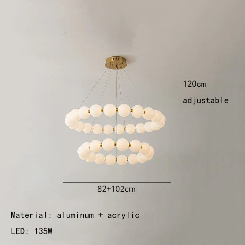 Anneau rond nordique LED lustre de plafond acrylique or pour salle à manger salon Table centrale chambre suspension éclairage décor luminaire