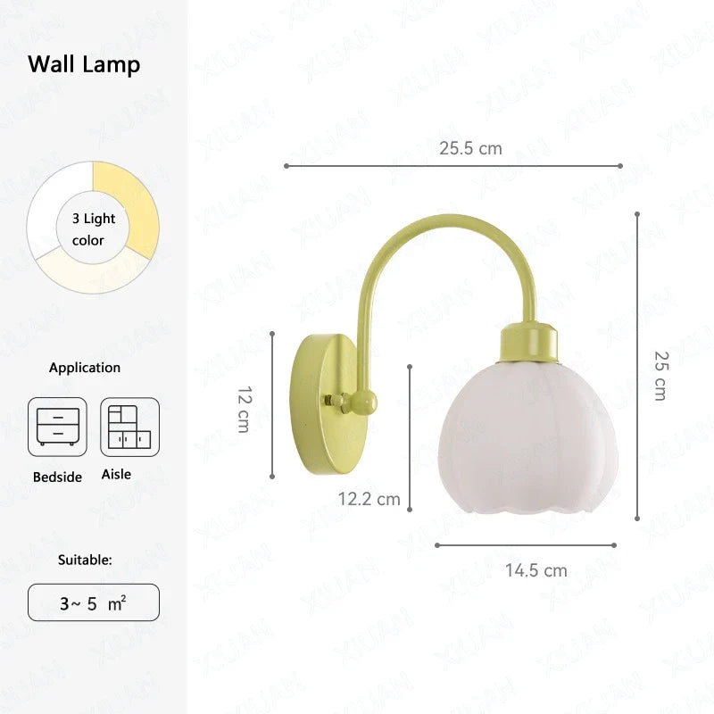 lustre européen en verre de citrouille éclairage led pour intérieur