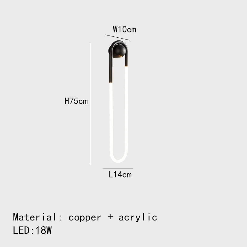 applique murale led moderne forme ellipse pour décoration intérieure