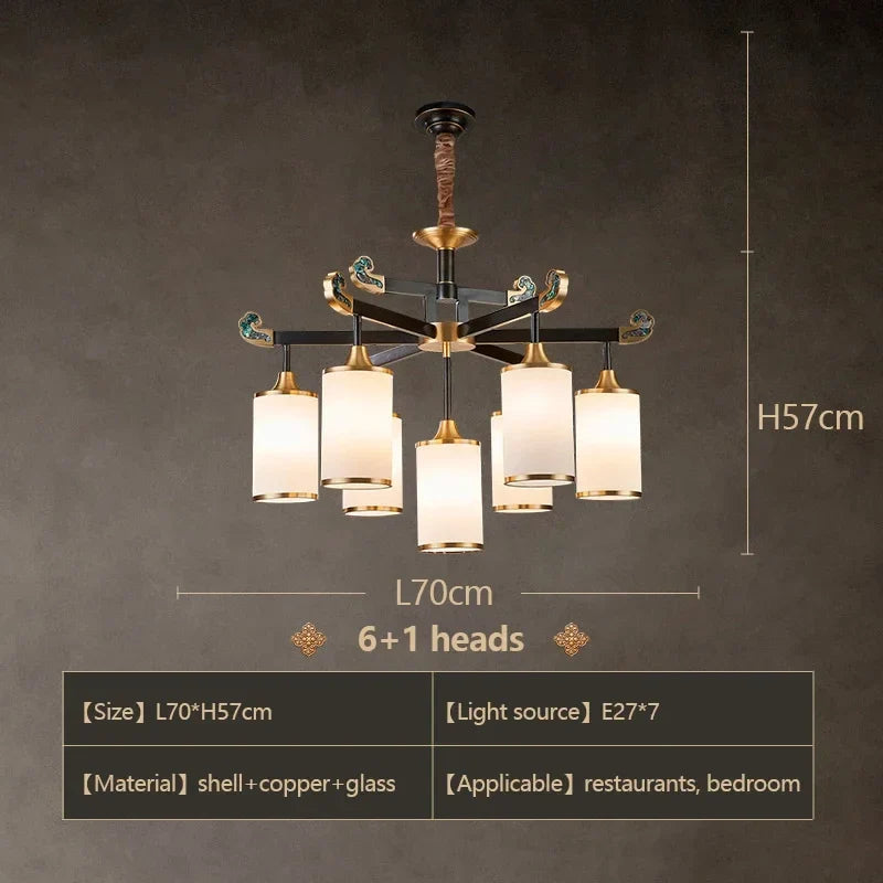 lustre en cuivre design luxe pour décoration intérieure moderne
