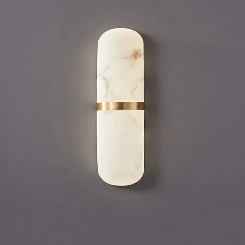 Semi-cylindre applique murale Led 18W Imitation marbre décor lampe de chevet salon salle à manger salle de bain porte couloir applique lumières