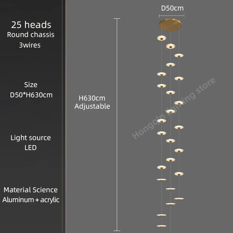 lustre moderne à led pour éclairage intérieur élégant