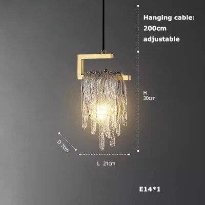 suspension luminaire cuir led verre lustre