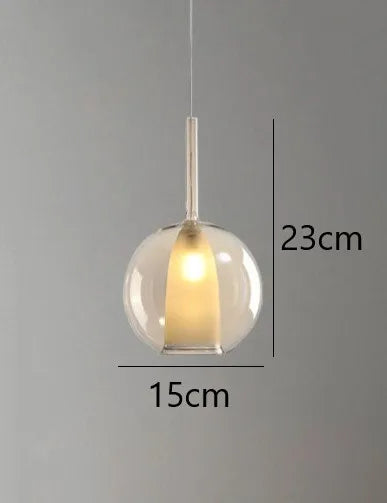 suspension en verre design nordique moderne pour éclairage décoratif