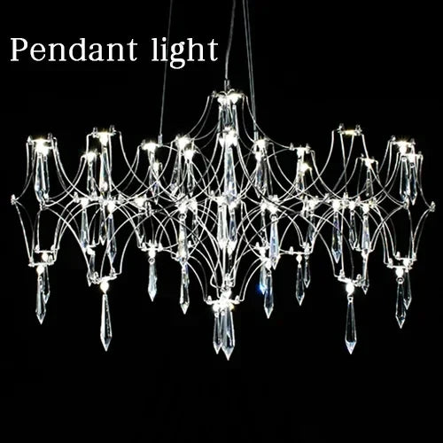 lustre cube d'eau en cristal pour décoration intérieure élégante