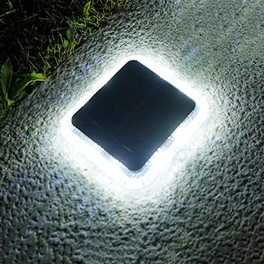 Lampe solaire au sol à 8led