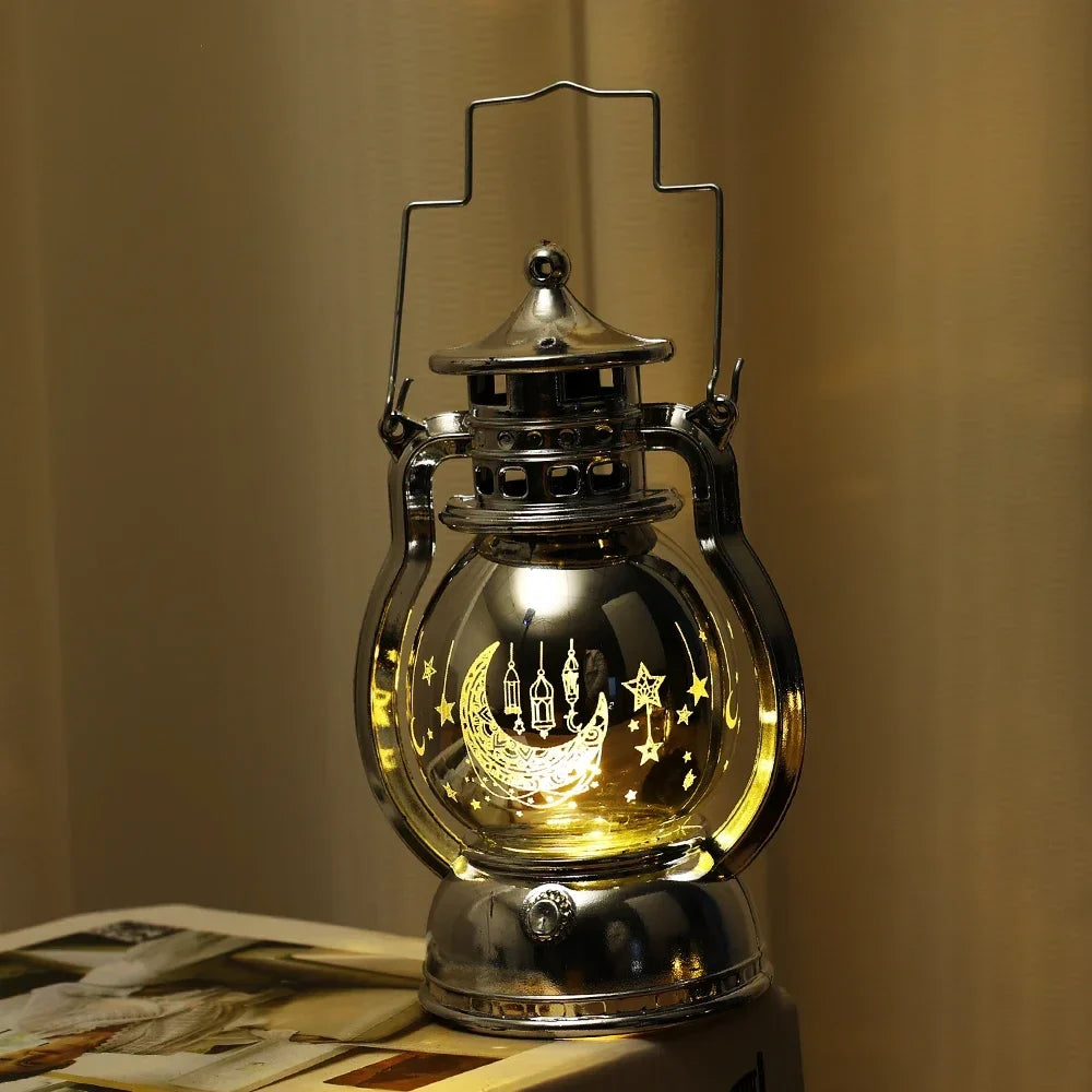 lampe à poser eid mubarak lanterne portable rétro pour décoration festive