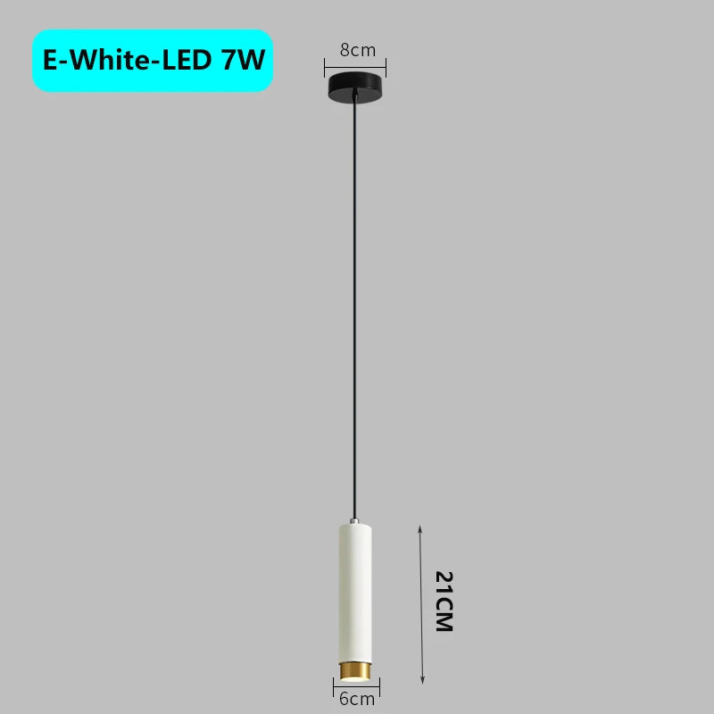 suspension moderne à tube long en led pour décoration intérieure luxe