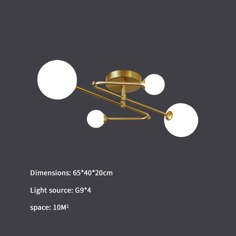 lustre moderne en cuivre design pour intérieur élégant