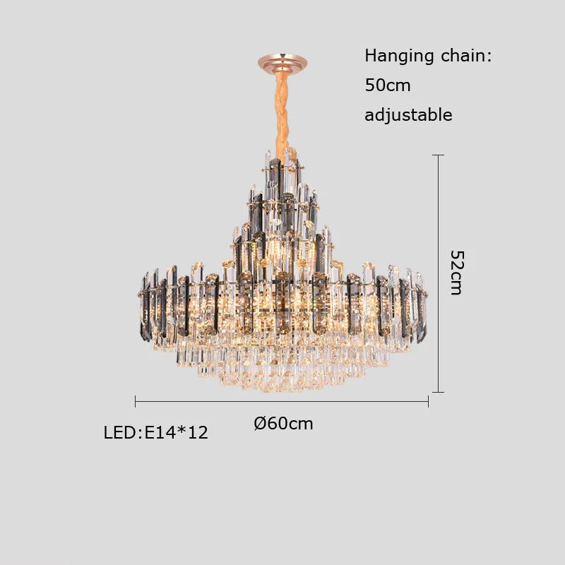 lustre suspendu ovales en cristal à led dimmable tendance 2022