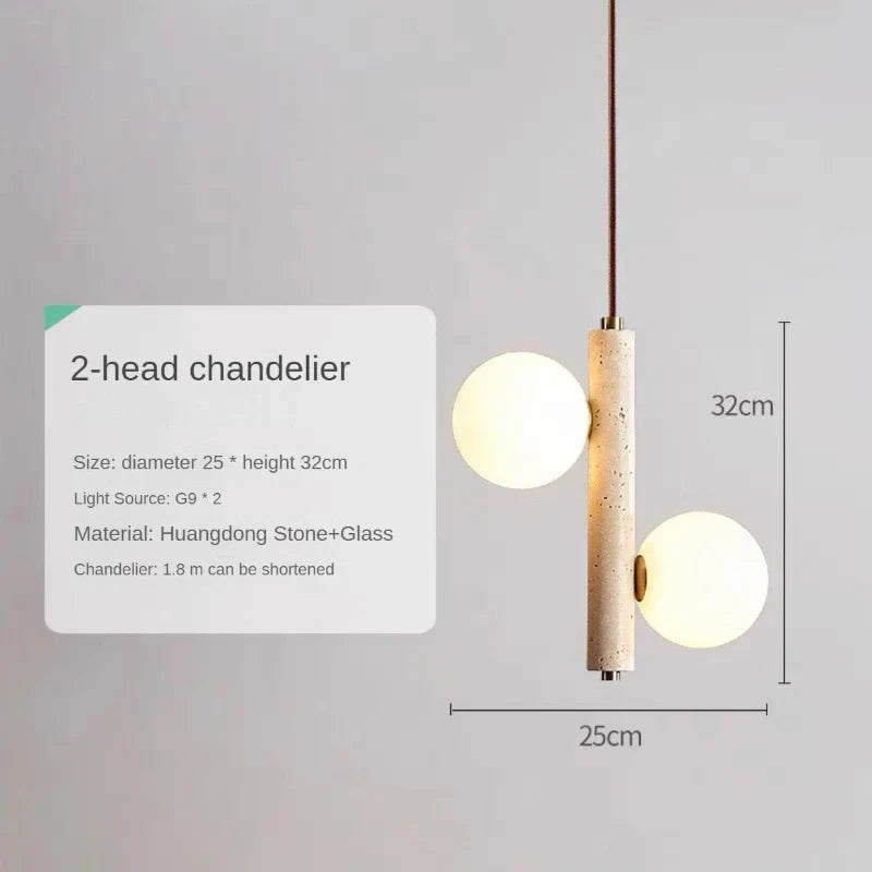 lustre créatif en pierre pour éclairage intérieur moderne