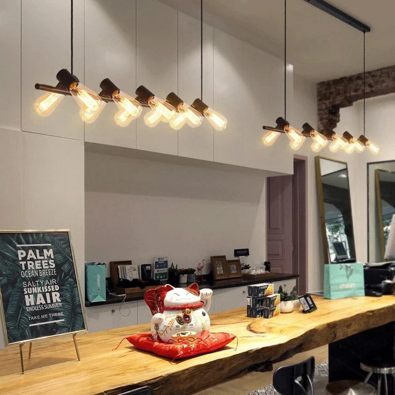 lustre industriel américain pour bar restaurant ou salon