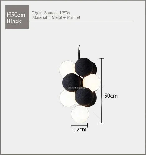 suspension en flanelle style nordique créatif pour espaces modernes