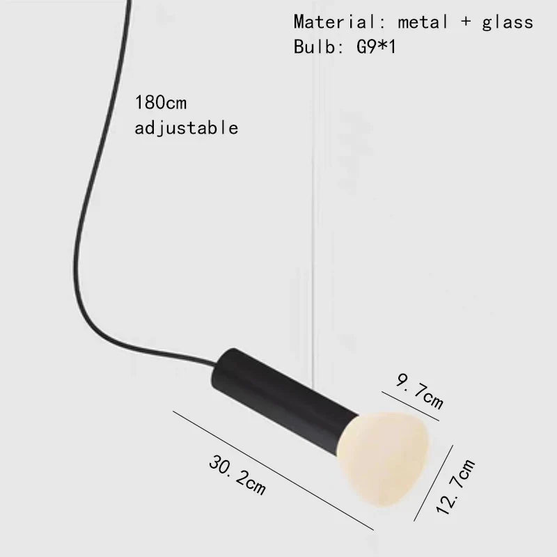 suspension design artistique en verre réglable pour intérieur décoratif