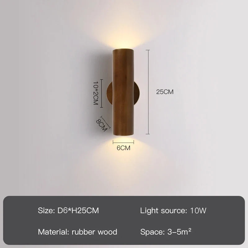 applique murale led moderne en bois pour décoration intérieure et extérieure