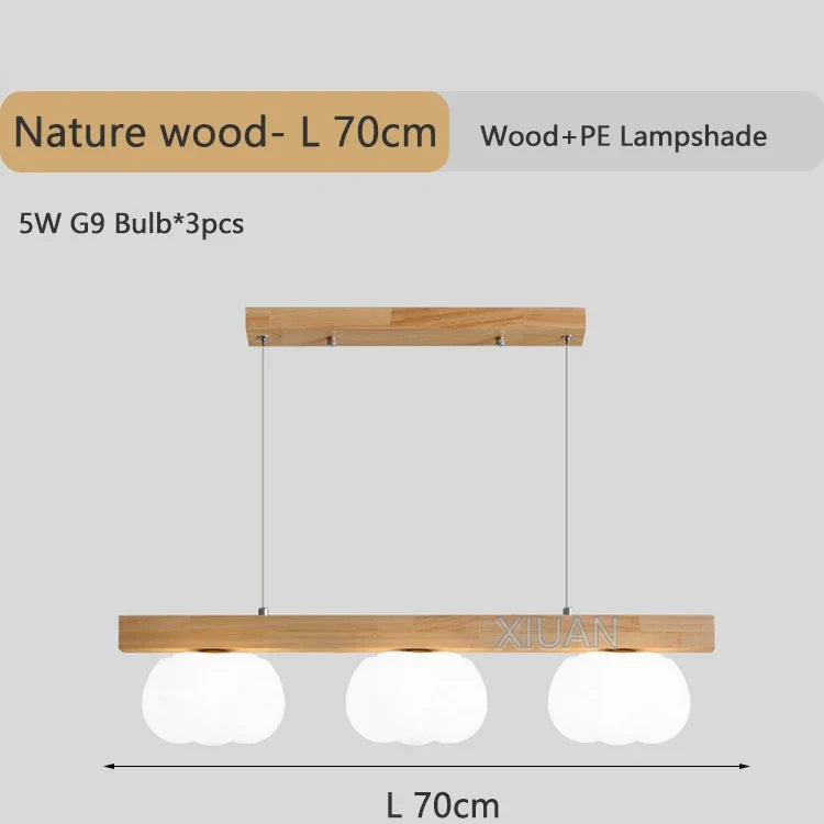suspension moderne en bois naturel lustre en forme de coton