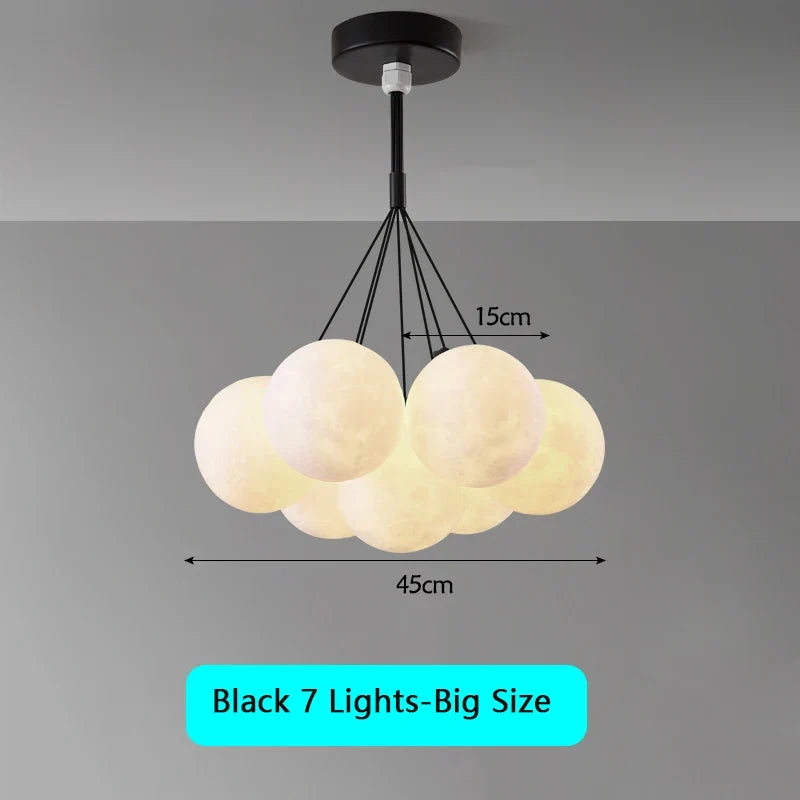lustre moderne pour enfants avec suspension à bulles et télécommande
