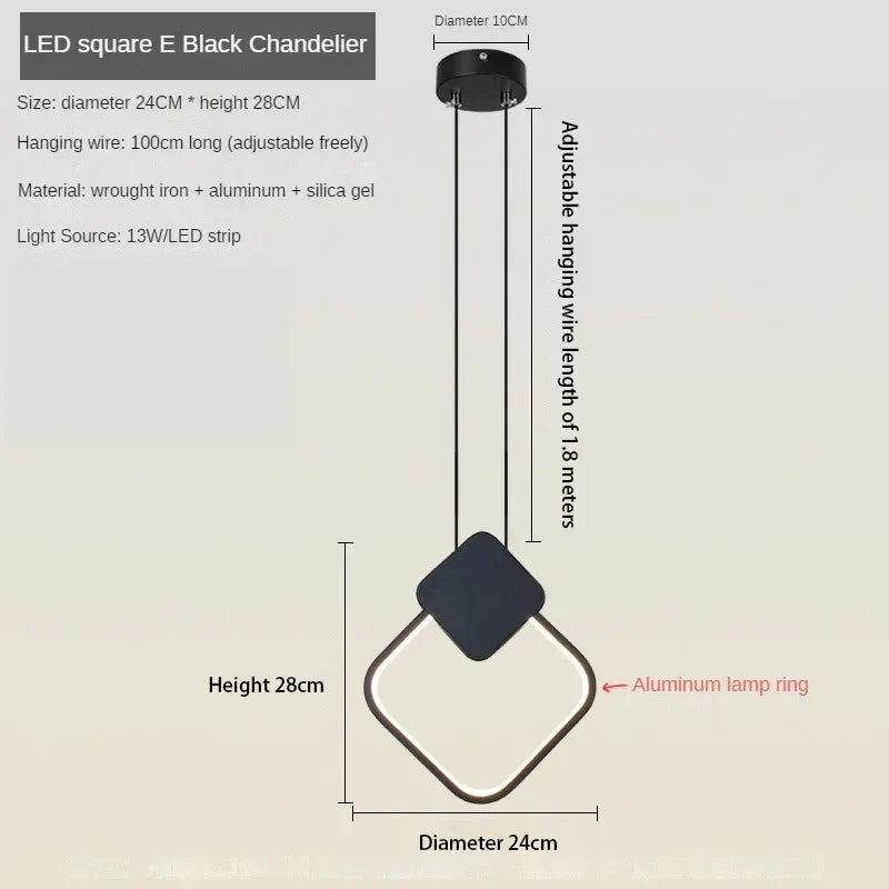 lustre moderne à LED pour un éclairage élégant et décoratif