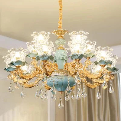 lustre sol duplex style européen céramique