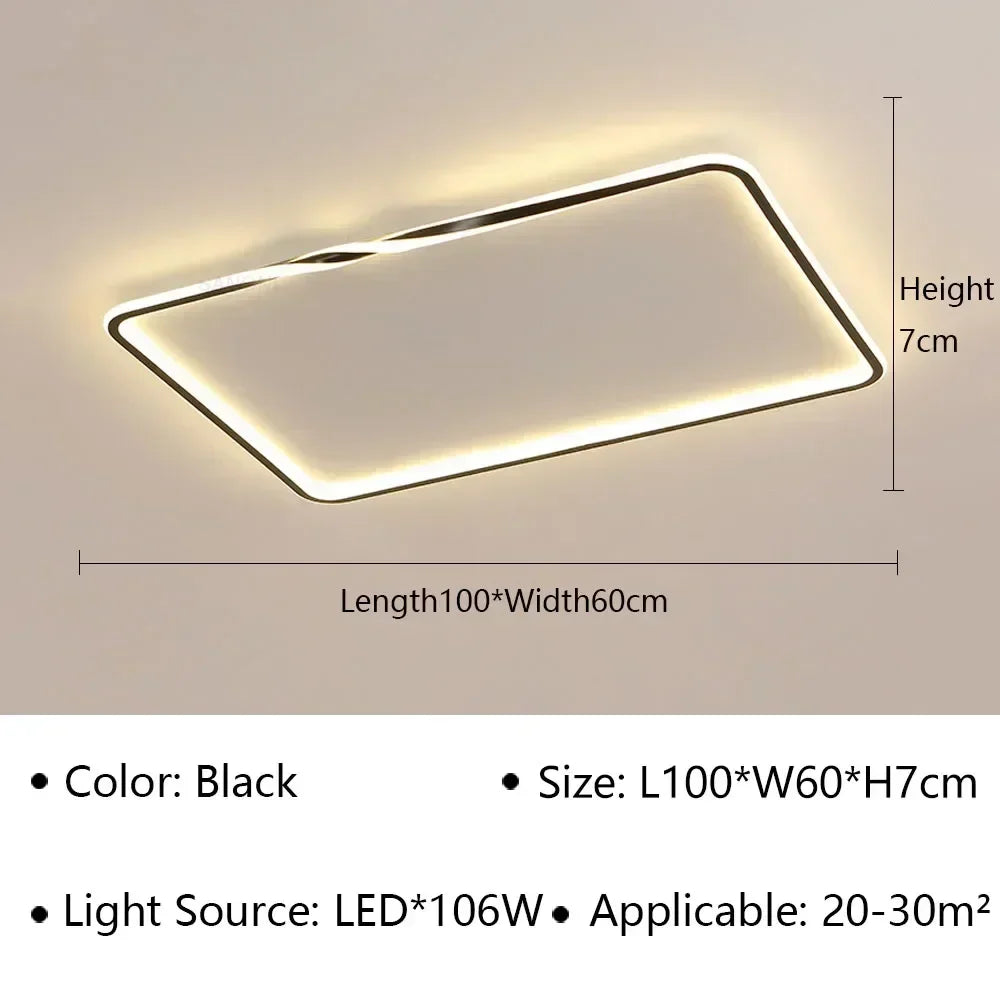 plafonnier moderne à leds pour décoration intérieure élégante