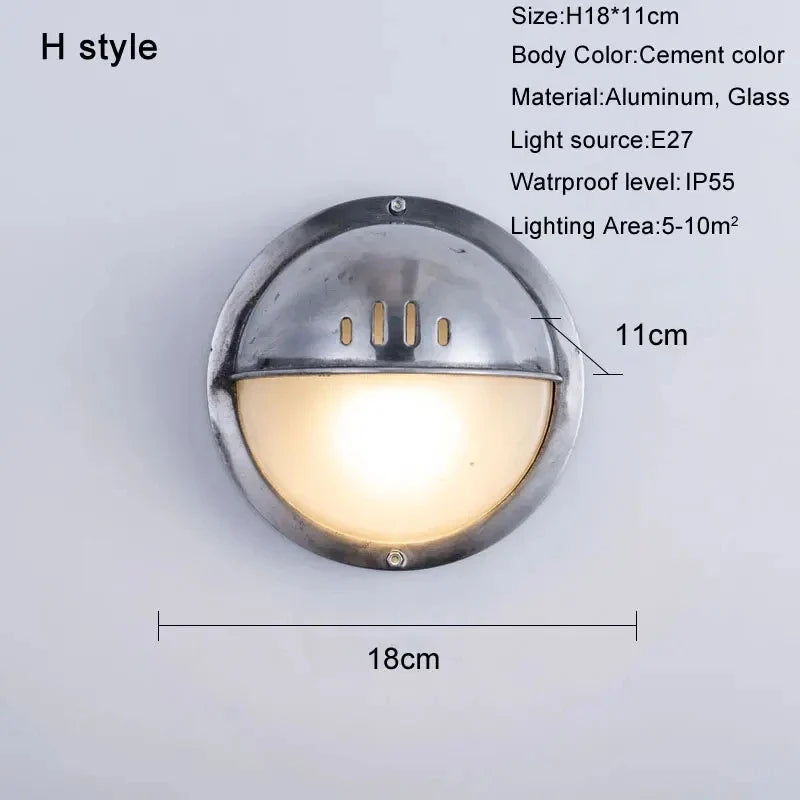 applique murale led rétro imperméable en aluminium idéale pour extérieur et intérieur