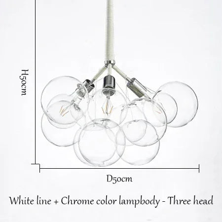 lustre moderne en verre lumineux pour décoration intérieure