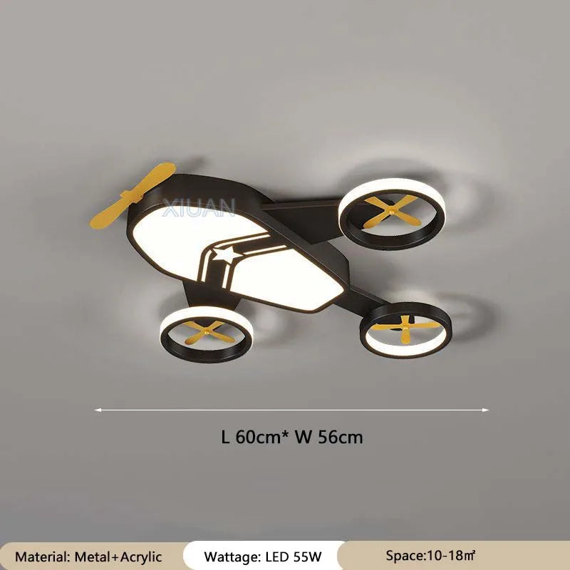 plafonnier avion lumineux pour chambre d'enfant garçon
