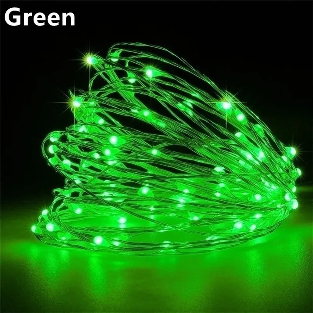 guirlande lumineuse led étanche en cuivre pour décorations festives