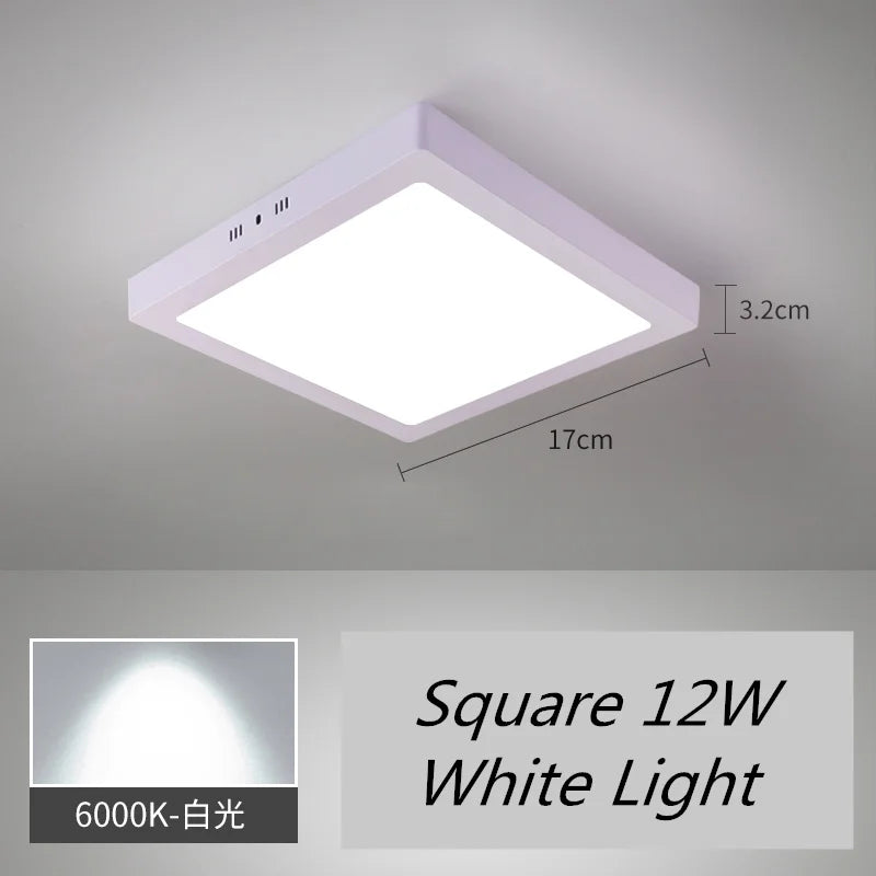 plafonnier led carré monté en surface éclairage led froid