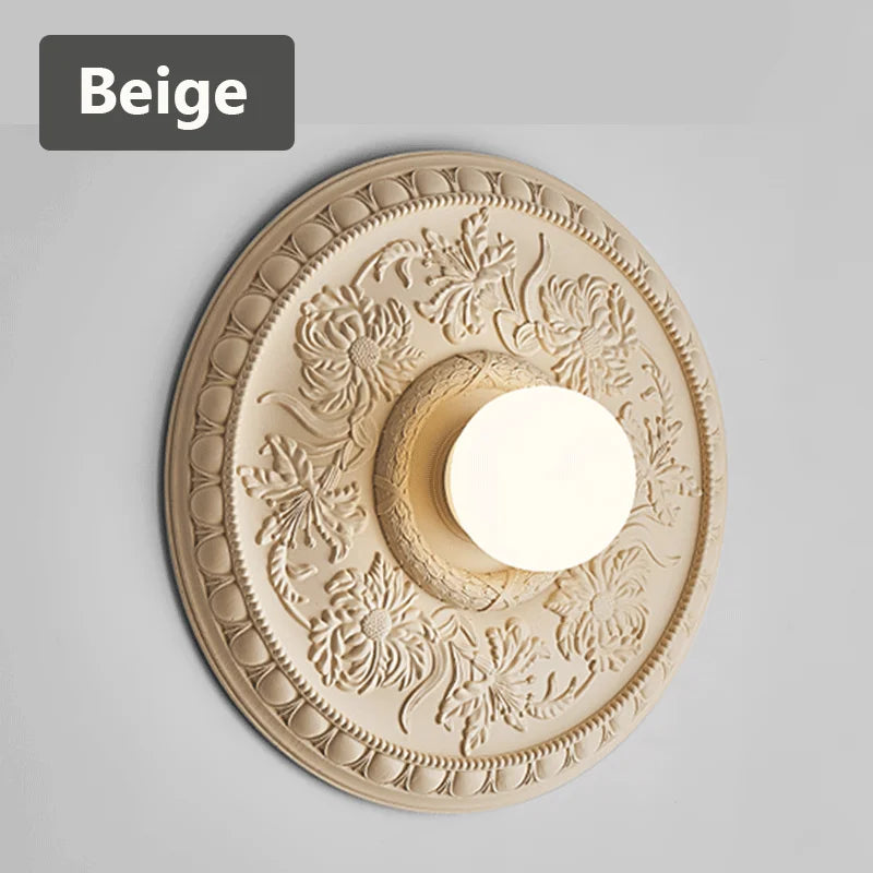 applique murale rétro haute gamme avec abat-jour en verre blanc