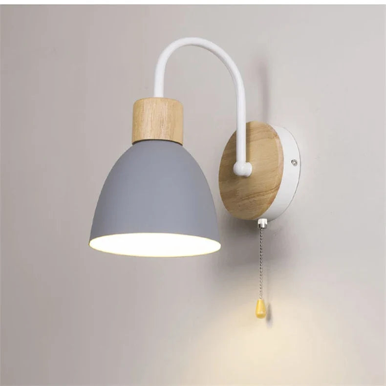 applique nordique moderne macaron avec interrupteur led décoration maison