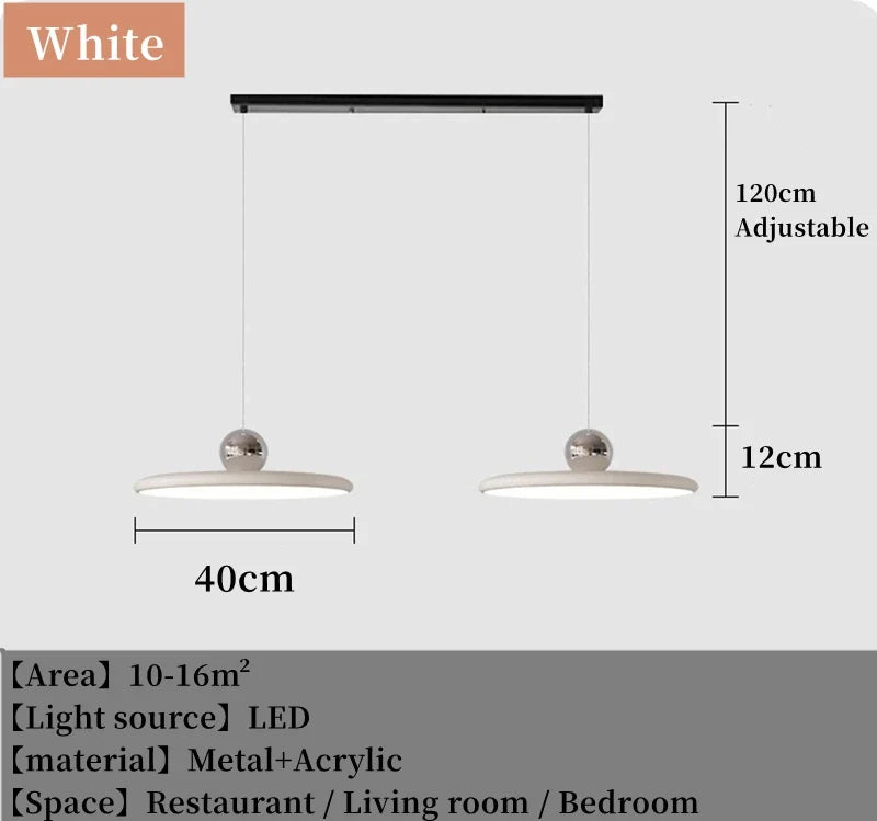 Rétro médiéval Bauhaus soucoupe volante suspension Restaurant salon étude lustre créatif LED lampe de décoration intérieure
