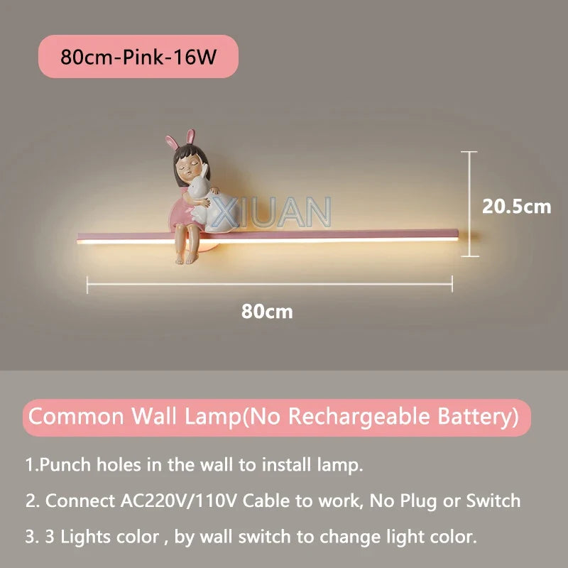 applique murale en forme de lapin pour décoration enfant